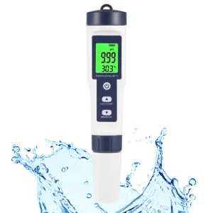 Moyic Pool Salt Tester & PH Meter Waterproof, ABS White