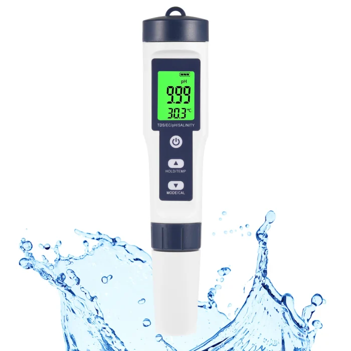 Moyic Pool Salt Tester & PH Meter Waterproof, ABS White