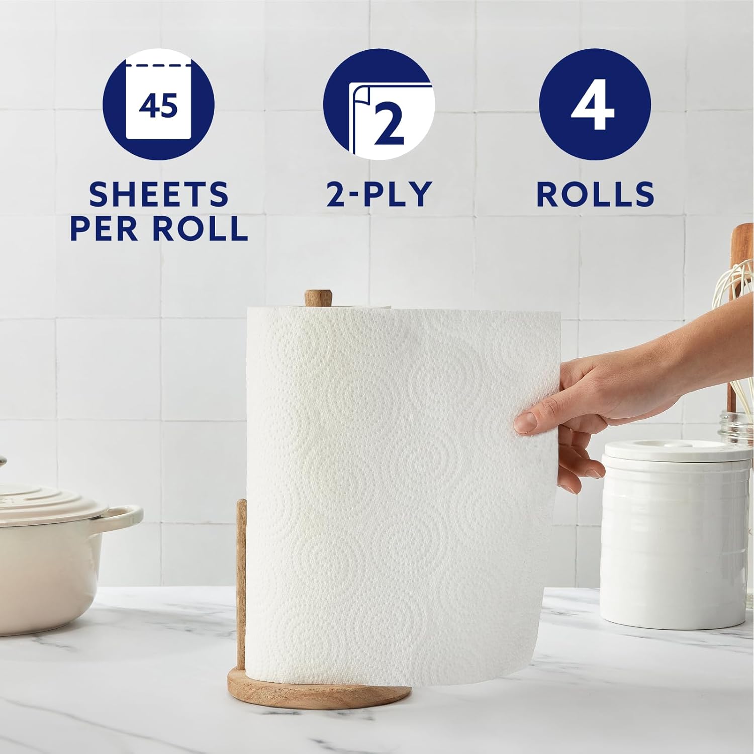 Amazon ULTRA Kitchen Roll | Extra Absorbent & Strong | 4 Rolls, 2-Ply, FSC Certified - Image 2