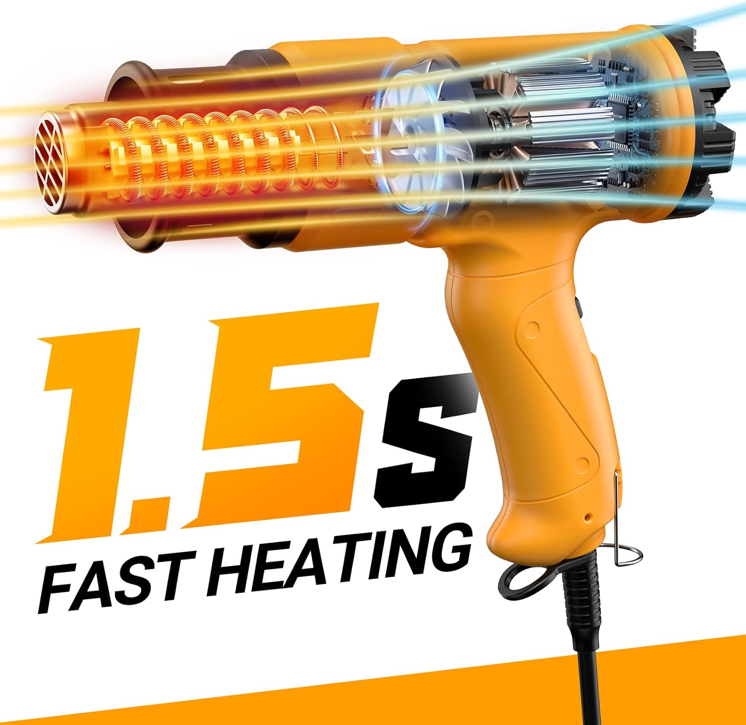 SEEKONE 2000W Professional Heat Gun with Accessories – Variable Temp Control - Image 7