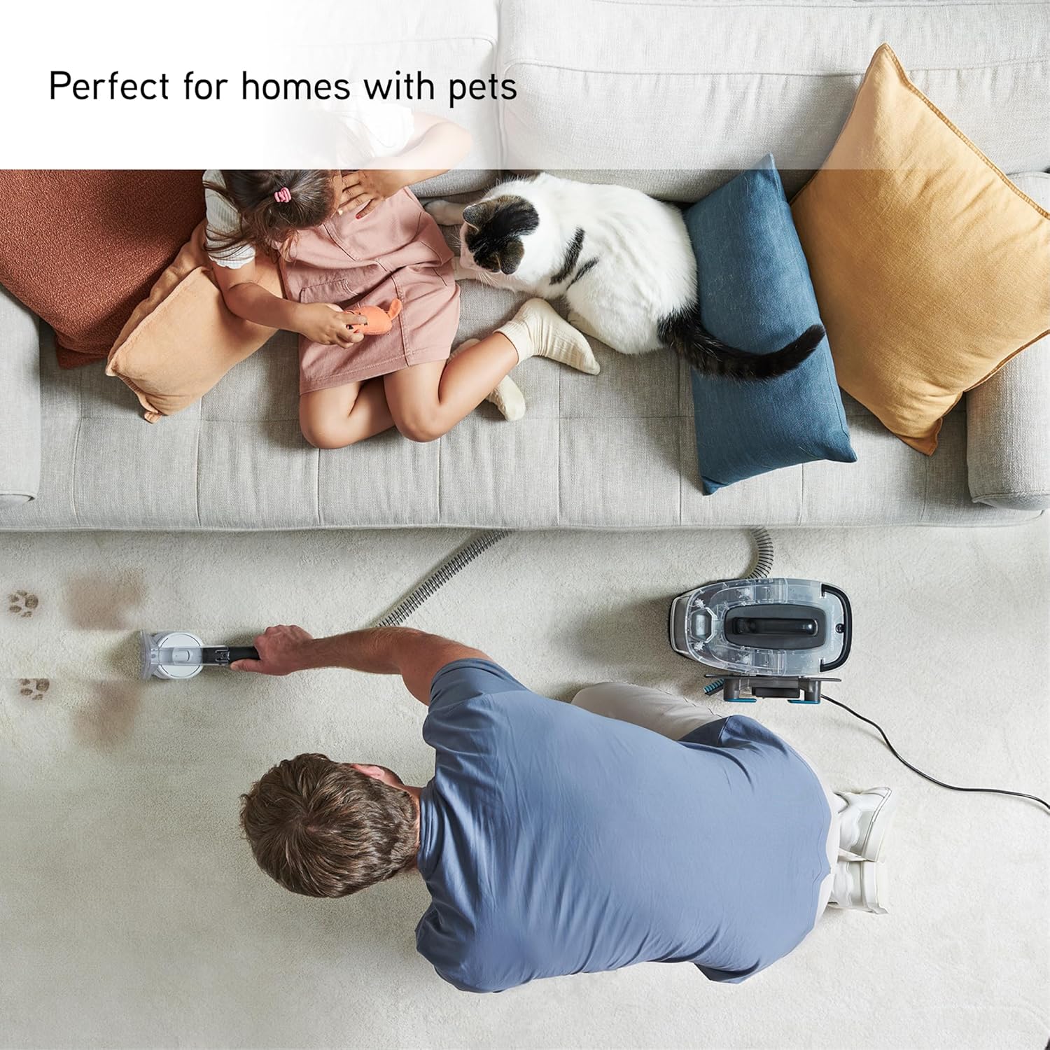 Vax SpotWash 1L Spot Cleaning Solution – Upholstery & Carpet Stain Remover, Rose Burst Scent - Image 6