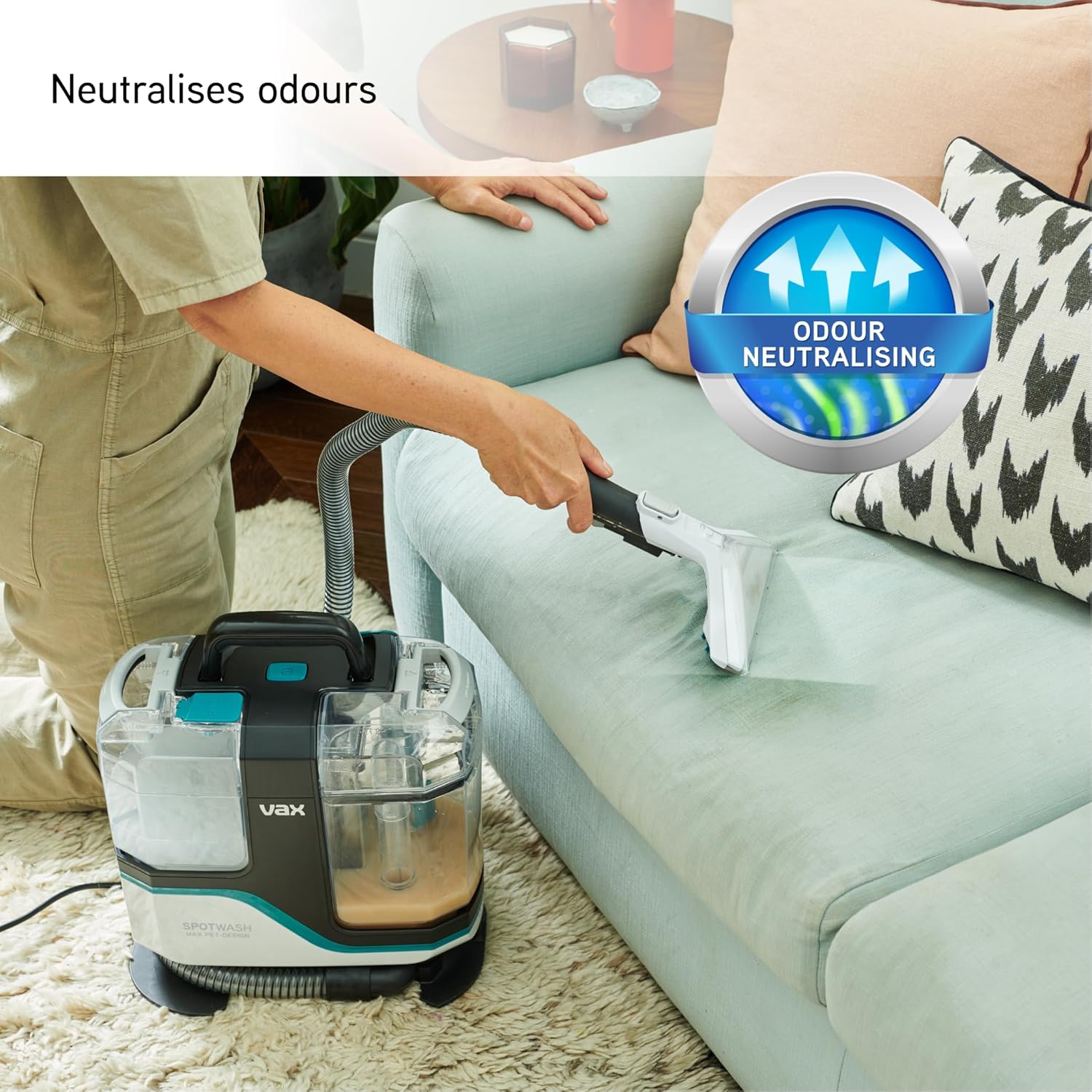 Vax SpotWash 1L Spot Cleaning Solution – Upholstery & Carpet Stain Remover, Rose Burst Scent - Image 5